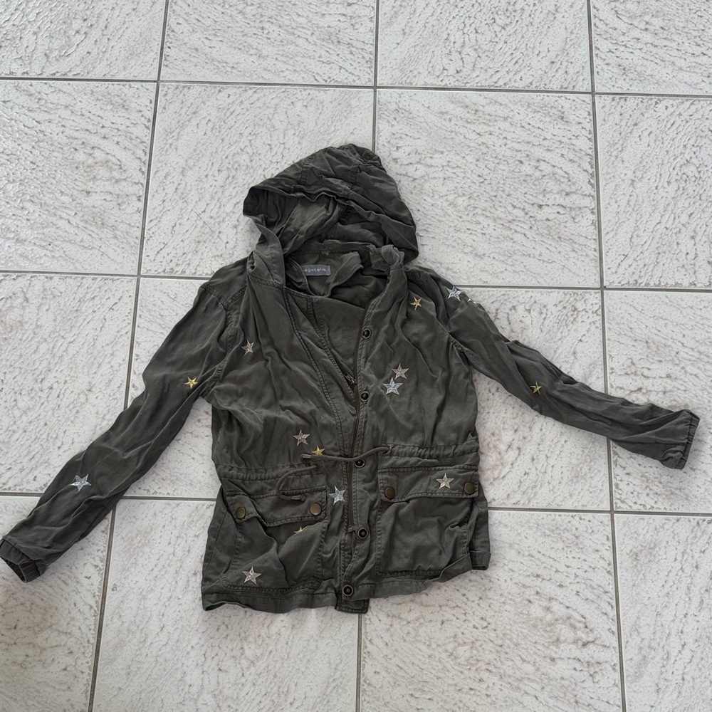 Bagatelle Olive Star-Embellished Utility Jacket